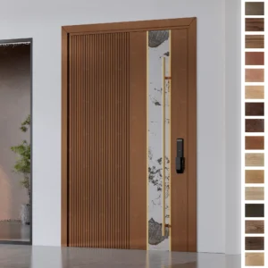Elevate your home with our Canadian Standard Villa Walnut Solid Wood Pivot Door.