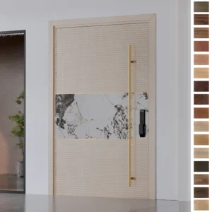 High-quality timber solid core pivot entry doors made in China.