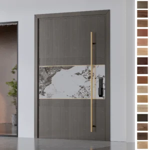 Shop durable, stable, and contemporary oversized pivot front doors made from composite timber.