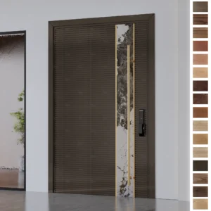 Enhance your home's curb appeal with a stylish grooving design entry door.
