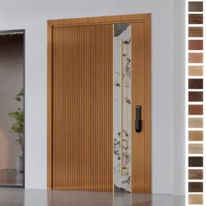 Discover Entry Door pivot doors with custom grill designs.