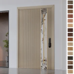 Entry Door crafted from walnut in a sleek 30x80 pivot style.