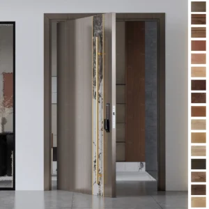 Entry Door with solid core, waterproof and sound insulation.