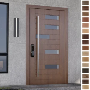 Entry Door perfection with modern wooden pivot designs.