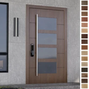 Entry Door crafted in British contemporary style, perfect for modern villas.