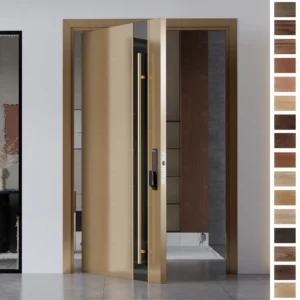 Entry Door with smart lock and pivot design, made by China’s top manufacturer.