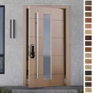 Modern Entry Door for villas with smart lock system.