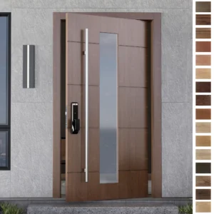 Entry Door with smart locks and a pivot hinge.