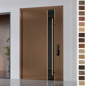 Entry Door that combines French elegance with solid wood durability.