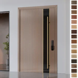 Entry Door featuring French modern design, smart locking system.