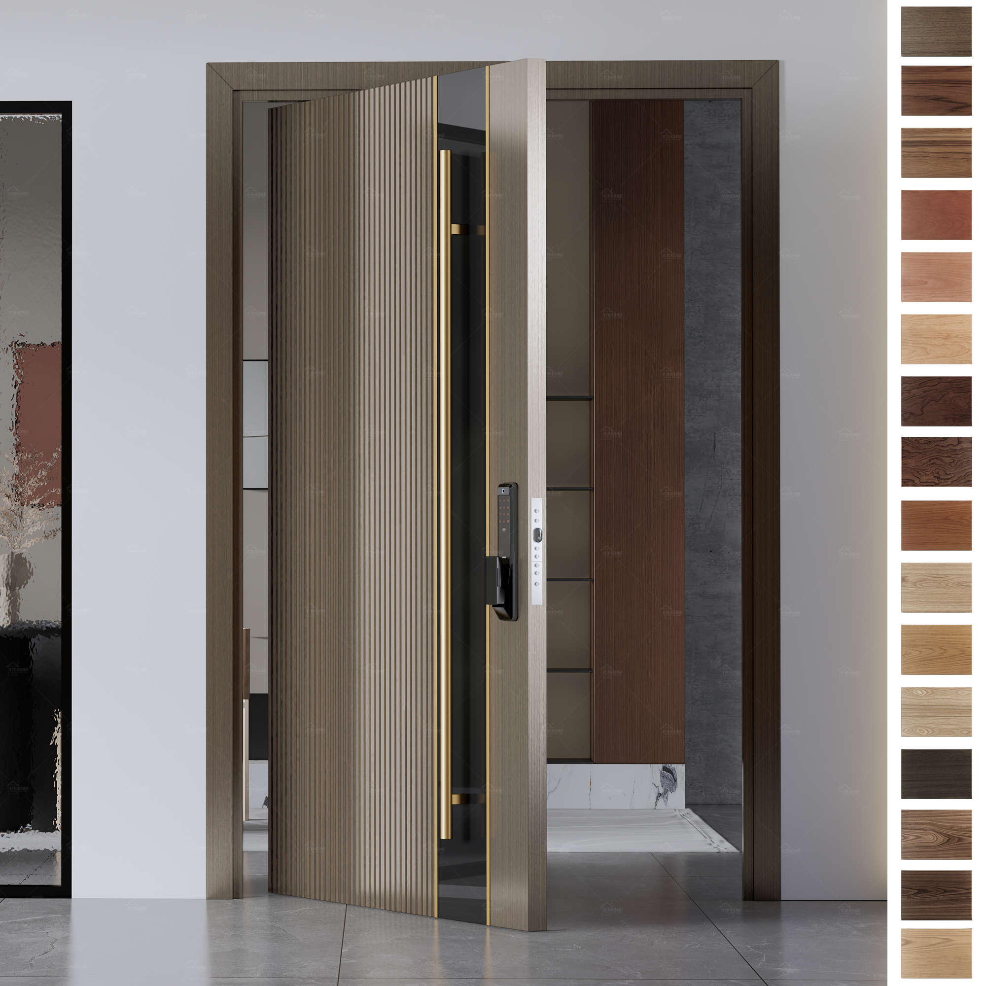 Entry Door designed for modern villas with German aesthetics.