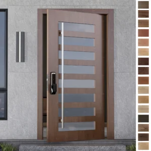 Entry Door with modern pivot design for German luxury villas.