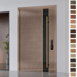 Entry Door in Germany style made of luxury solid wood.