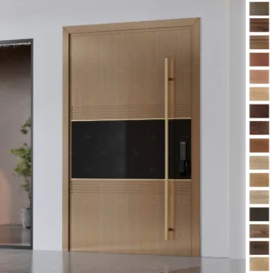 Entry Door featuring oversized solid wood pivot design for main entrances.