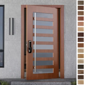 Entry Door in a luxury pivot style for UK villas.