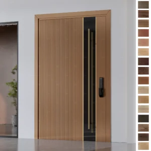 Entry Door by Yohome: solid wood, pivot opening, and sound insulation.