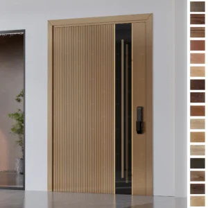 Entry Door crafted from solid wood with a stylish design.