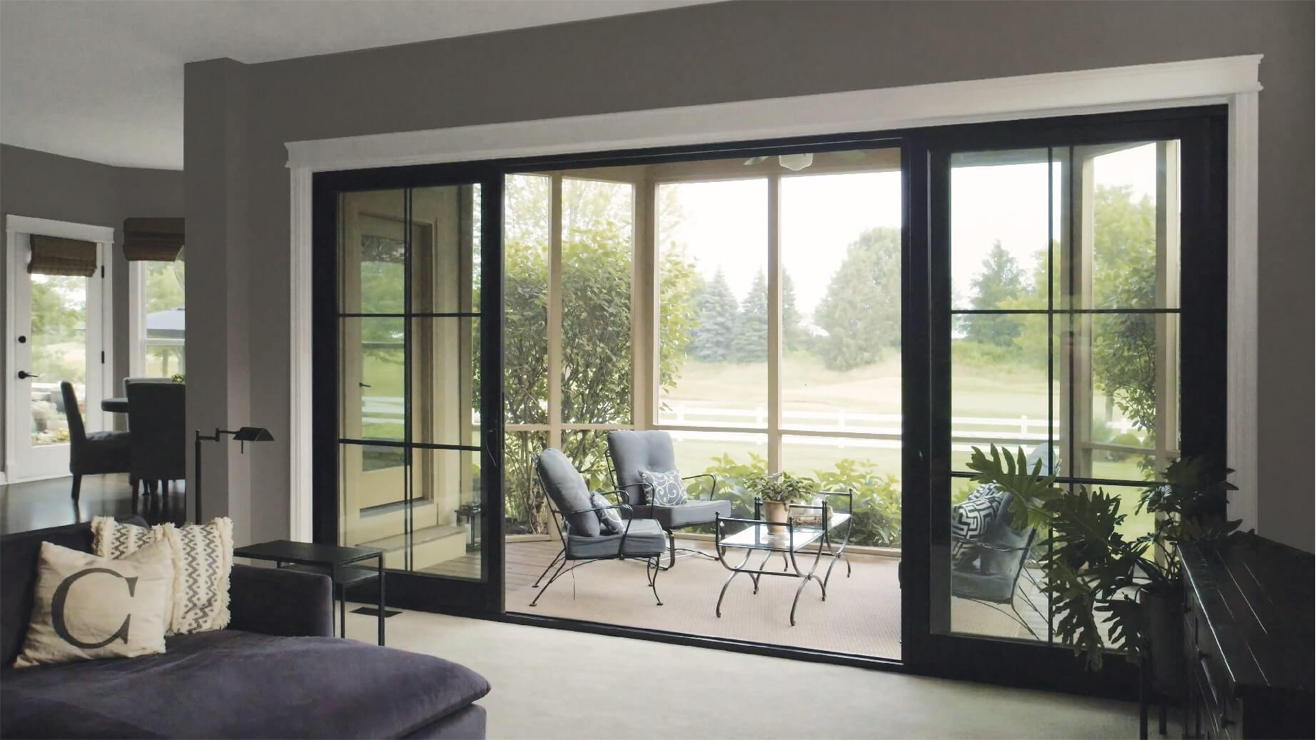 Energy-efficient exterior door with weather-resistant materials for harsh climates.