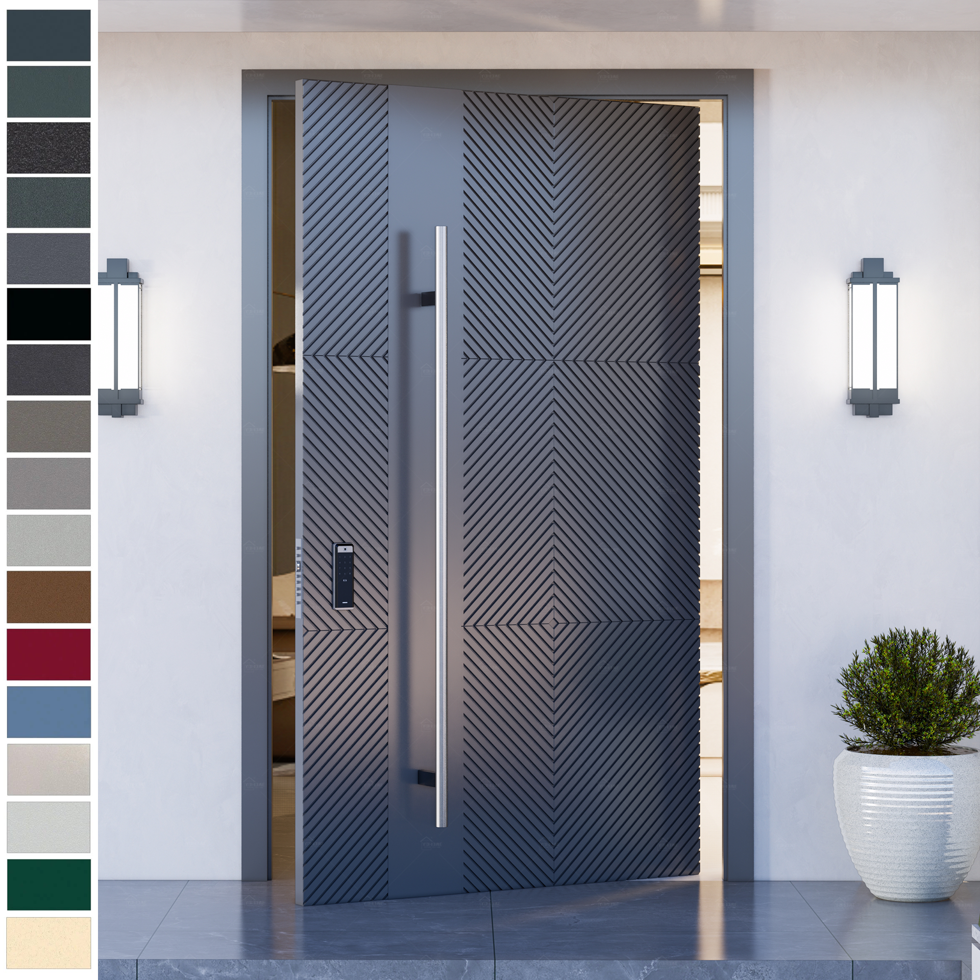 Entry Door designed for modern American villas.