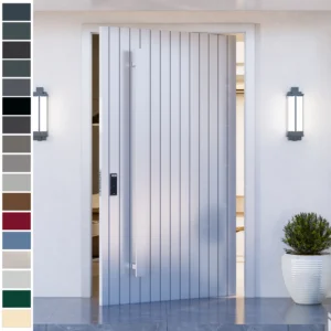 Entry Door with German villa design and smart lock.