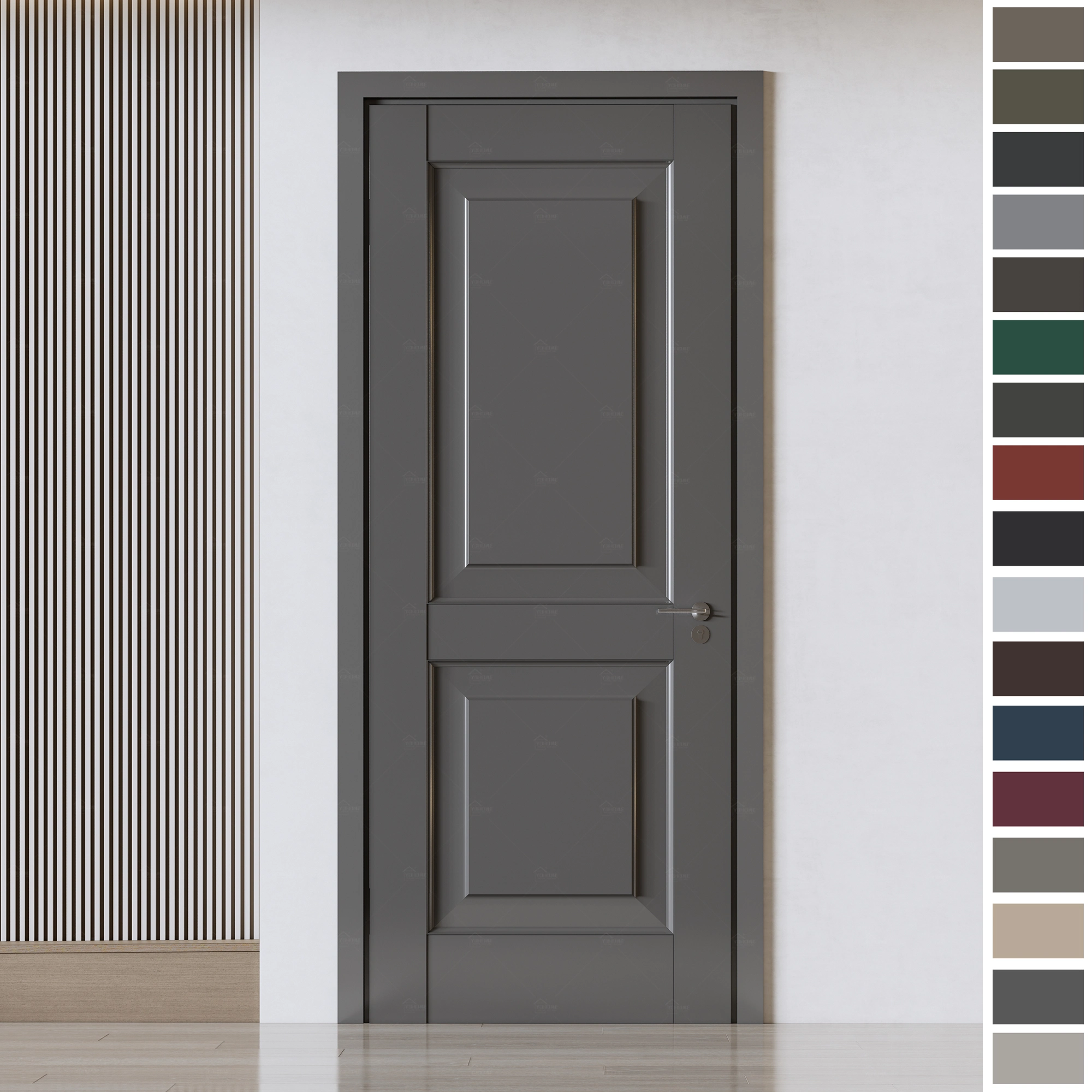 Elegant European Interior Door with soundproof design.