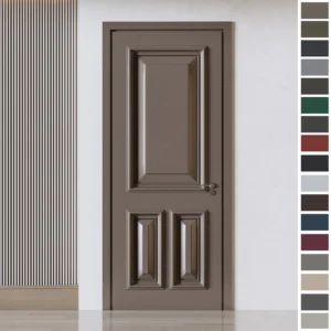 Interior Door with luxury soundproof design in modern brown finish.