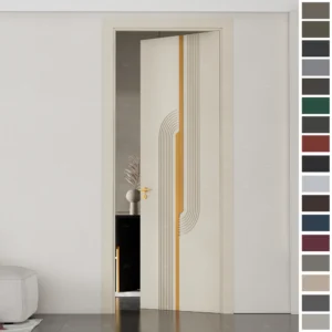 Upgrade your home with this stylish Interior Door in beige primed wood.