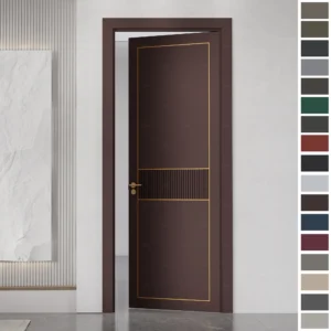 Interior Door with HDF core and timber veneer finish.