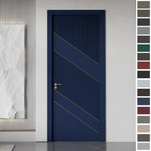 Modern Interior Door made with painted wood and composite MDF.