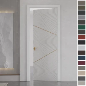 Interior Door with custom wooden veneer finish for bedrooms.