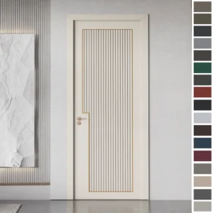 Interior Door crafted from solid wood with classic design and frame.