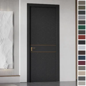 Upgrade your home with Interior Door dark gray painted wood doors.