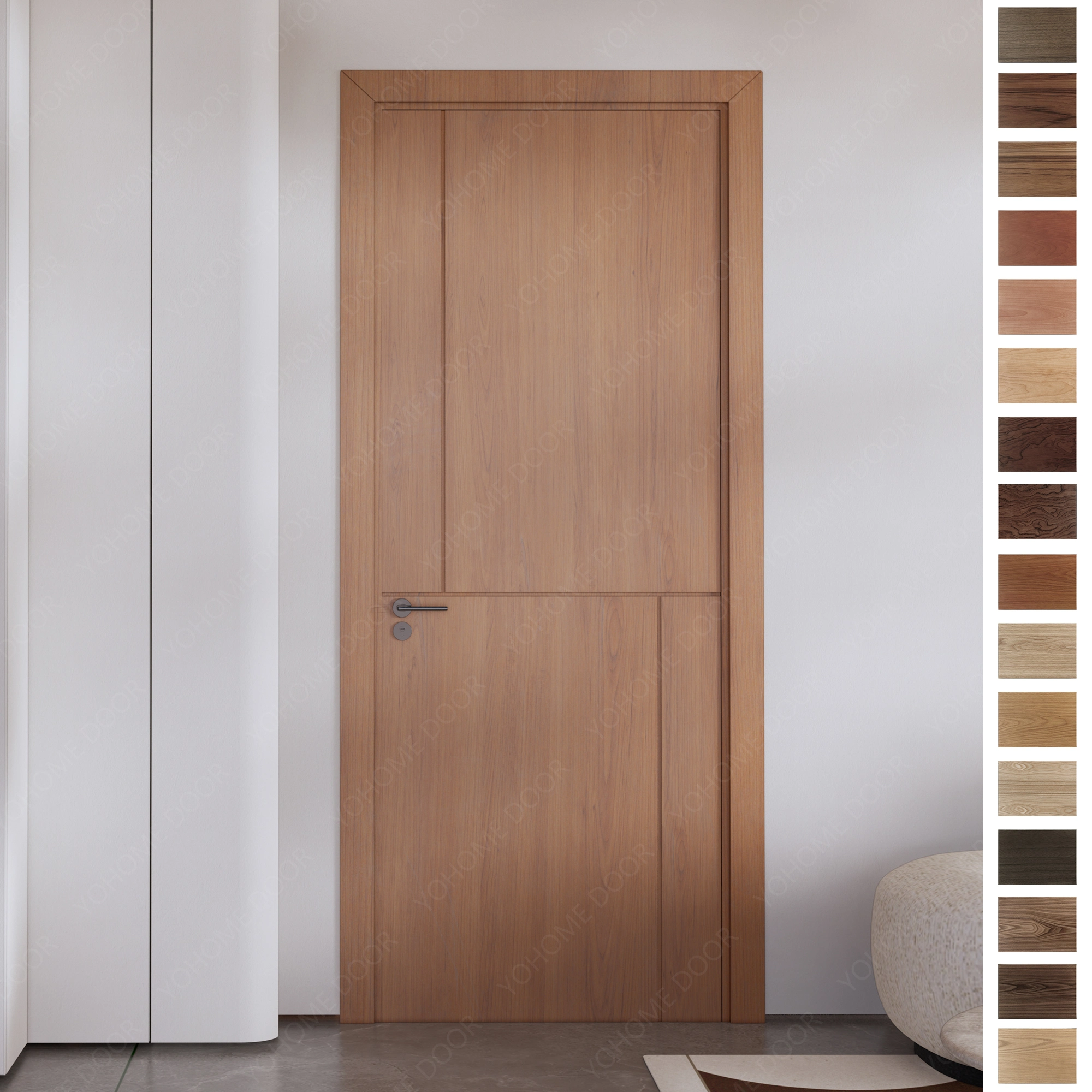 Interior Door crafted with Germany HDF plywood and oak veneer.