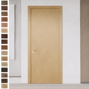 Modern Interior Door manufactured with HDF wood and frame.